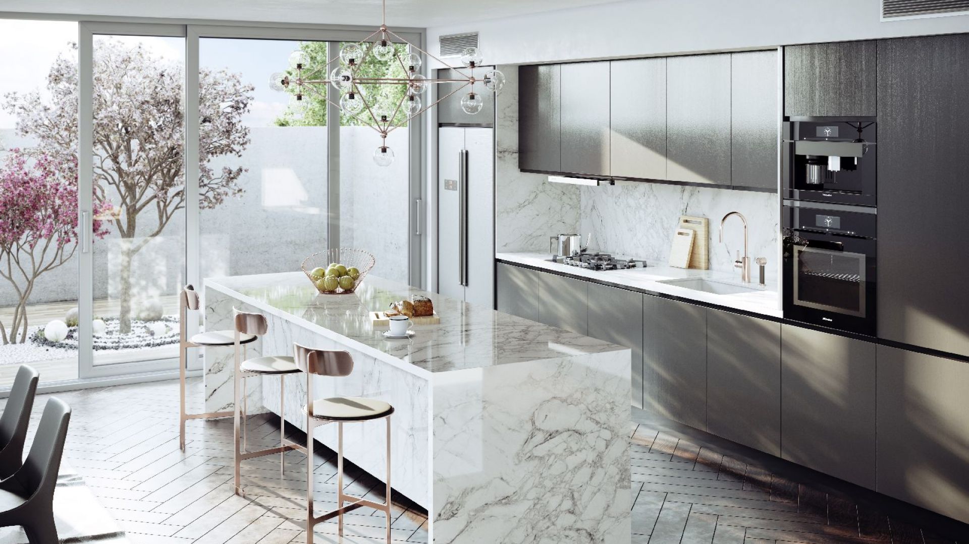 Nowoczesny material - konglomerat Dekton Bergen, kolekcja Stonika. Fot. Cosentino