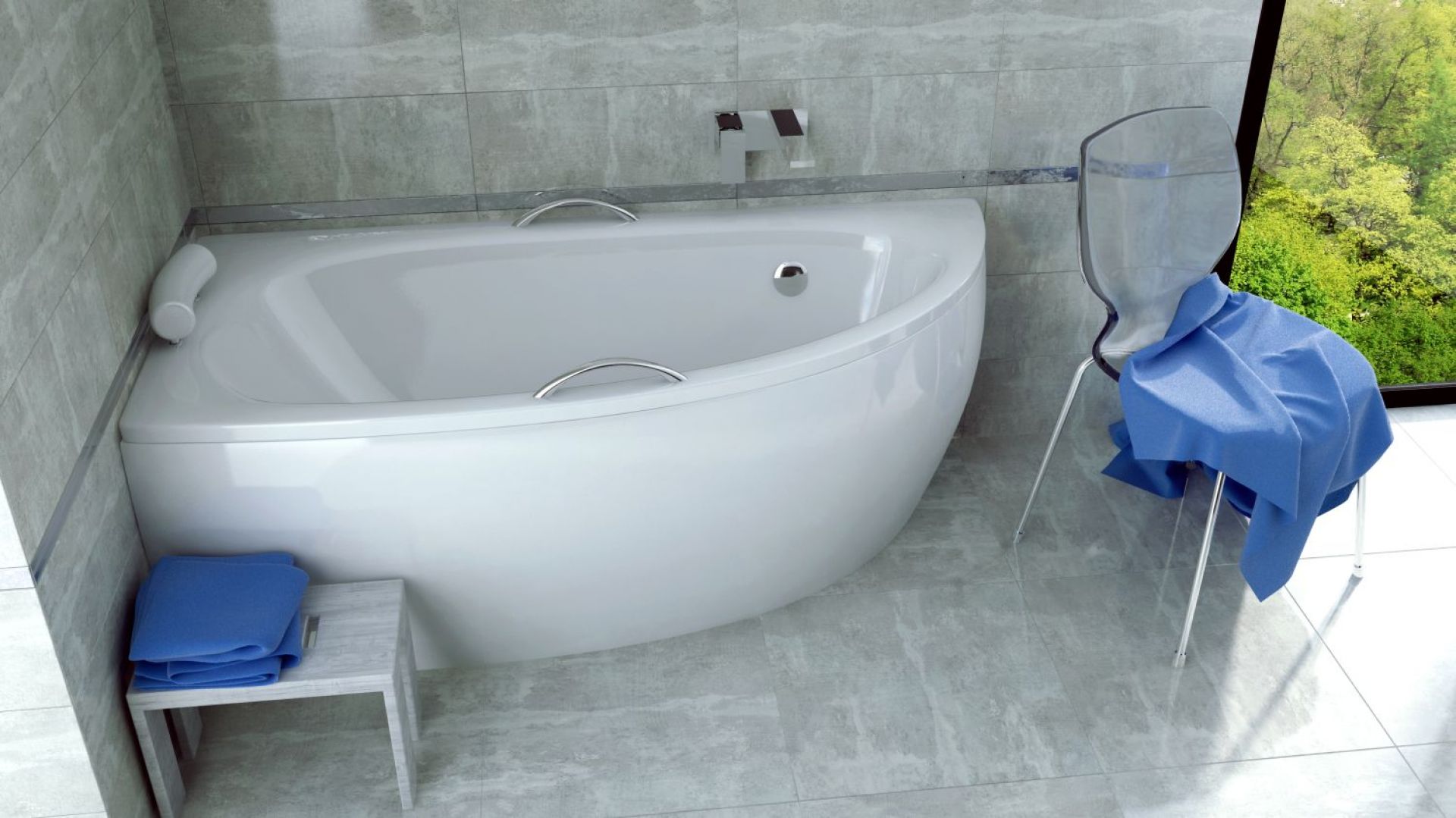 Milena Premium – asymetryczna wanna o wymiarach 150x70 cm idealna na ograniczony metraż. Fot. Besco