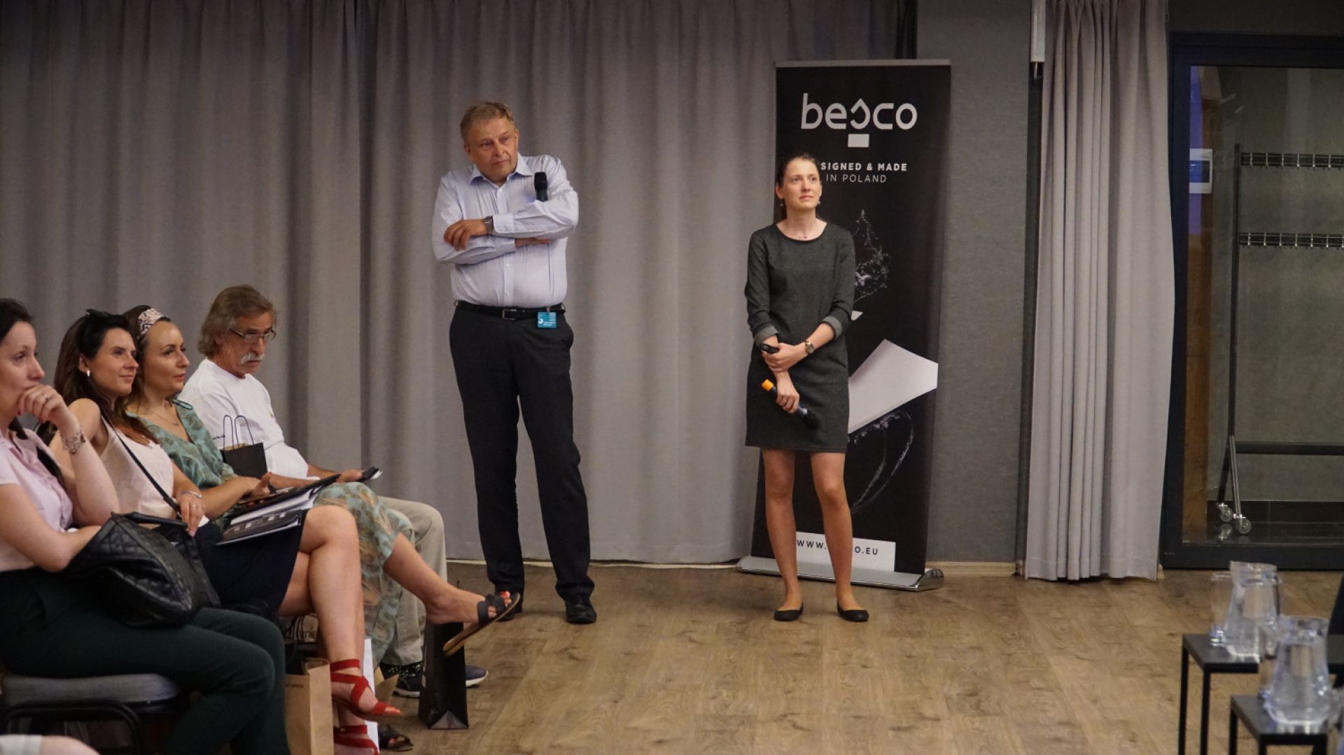 Wojciech Tomasik i Nalatalia Kuraś, przeedstawiciele marki Villeroy&Boch, partnera głównego wydarzenia