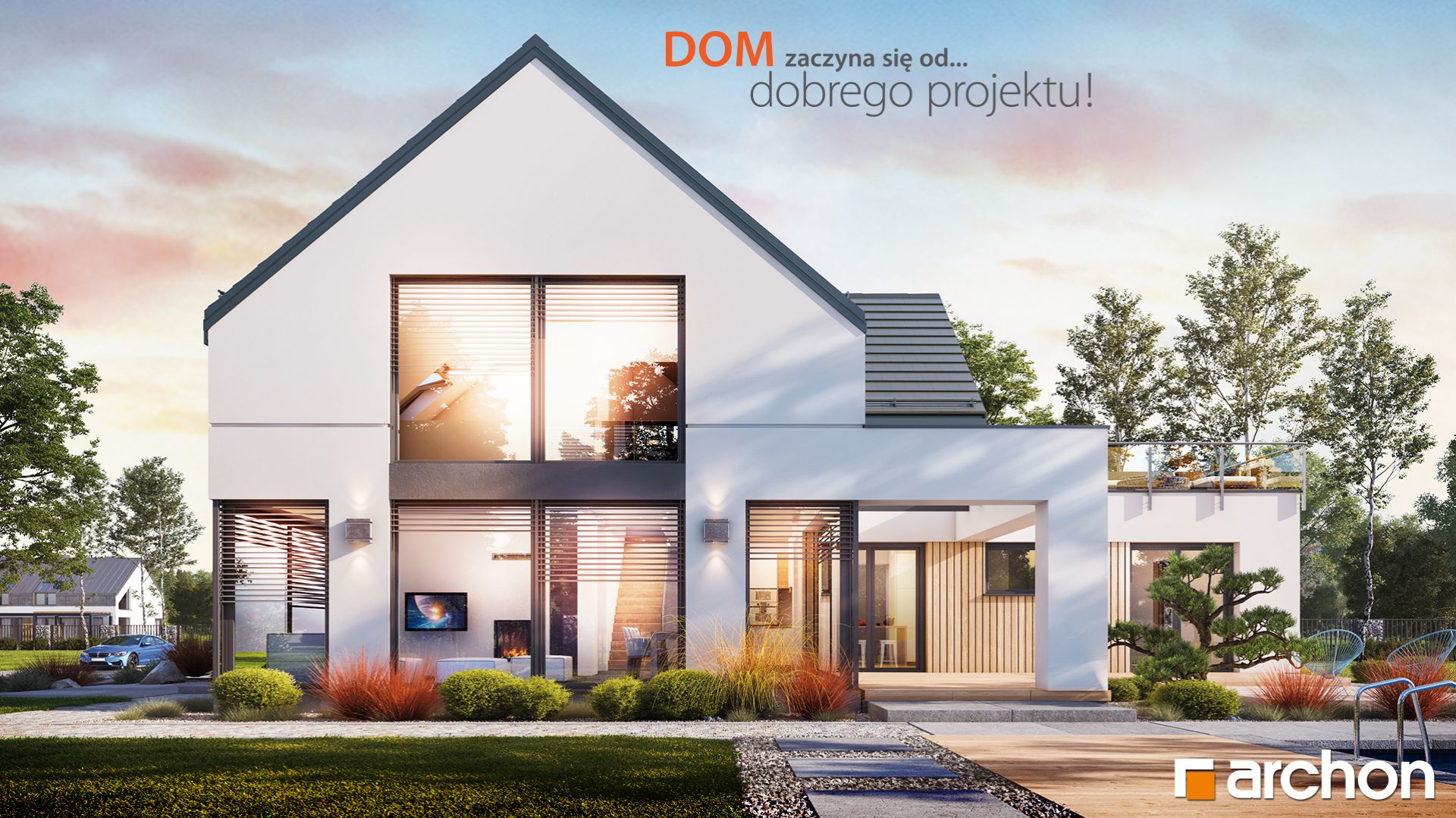 Nowoczesny, komfortowy „Dom w aromach (G2)”, Biuro Projektów ARCHON+