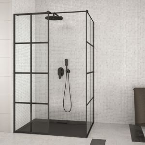 Kabina prysznicowa typu walk-in Excea dostępna w ofercie firmy Besco. Fot. Besco