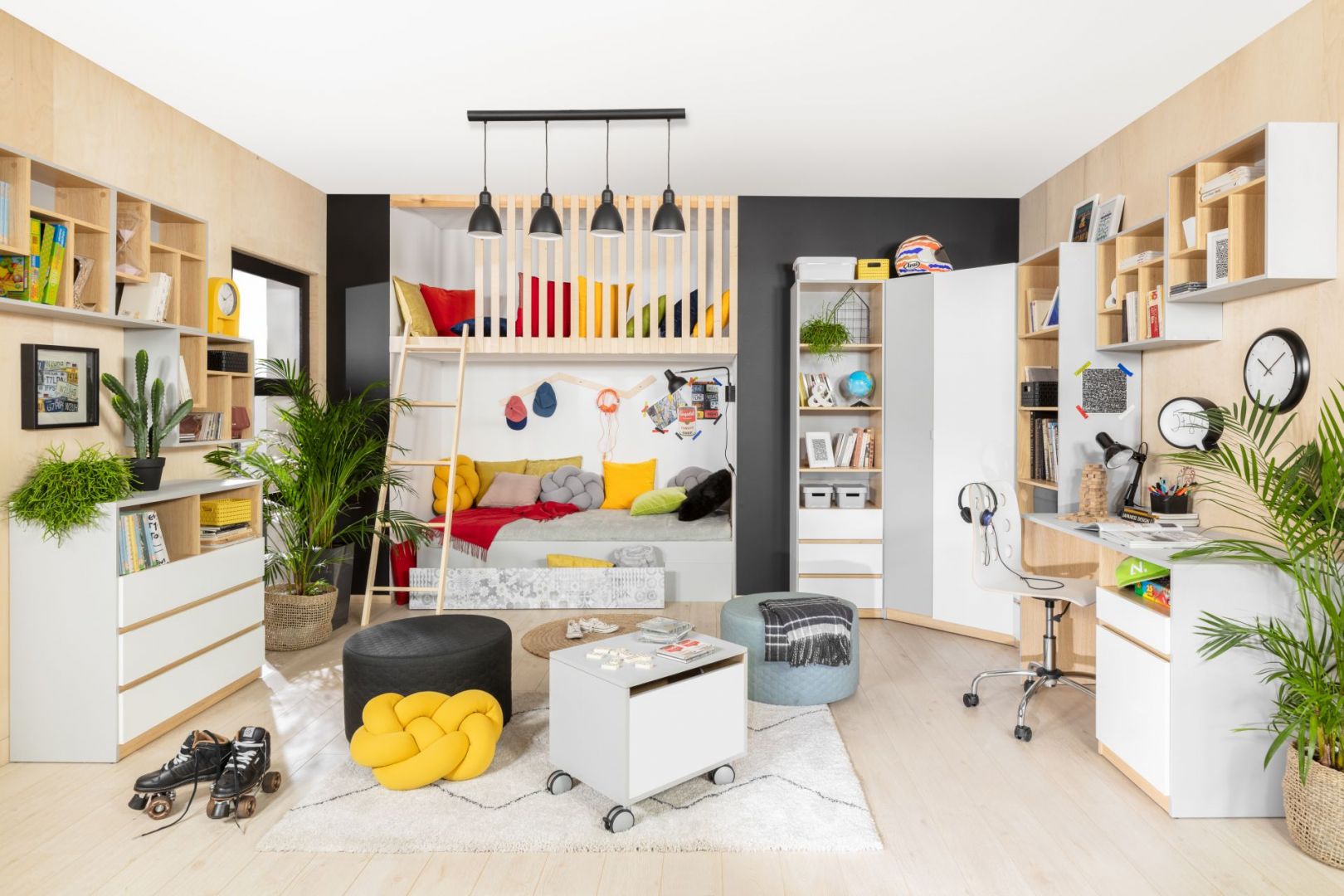 Kolekcja Nandu/Black Red White. Produkt zgłoszony do konkursu Dobry Design 2020.