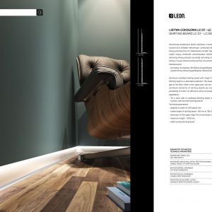 Listwa cokołowa z oświetleniem LED/Leon Witas. Produkt zgłoszony do konkursu Dobry Design 2020.