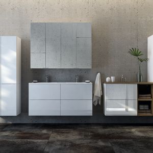 TORINO – meble modułowe o minimalistycznej formie oferowane w dwóch atrakcyjnych kolorach do wyboru - białym błyszczącym lakierze oraz dekorze buku truflowego. Fot. Ø NAS