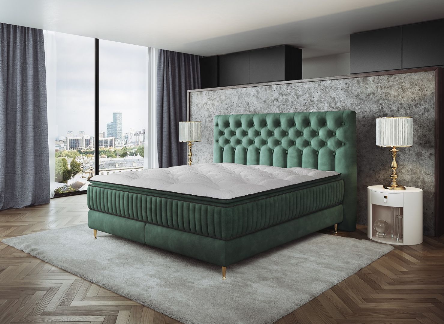 Łóżko kontynentalne Astoria marki Comforteo. Fot. Comforteo
