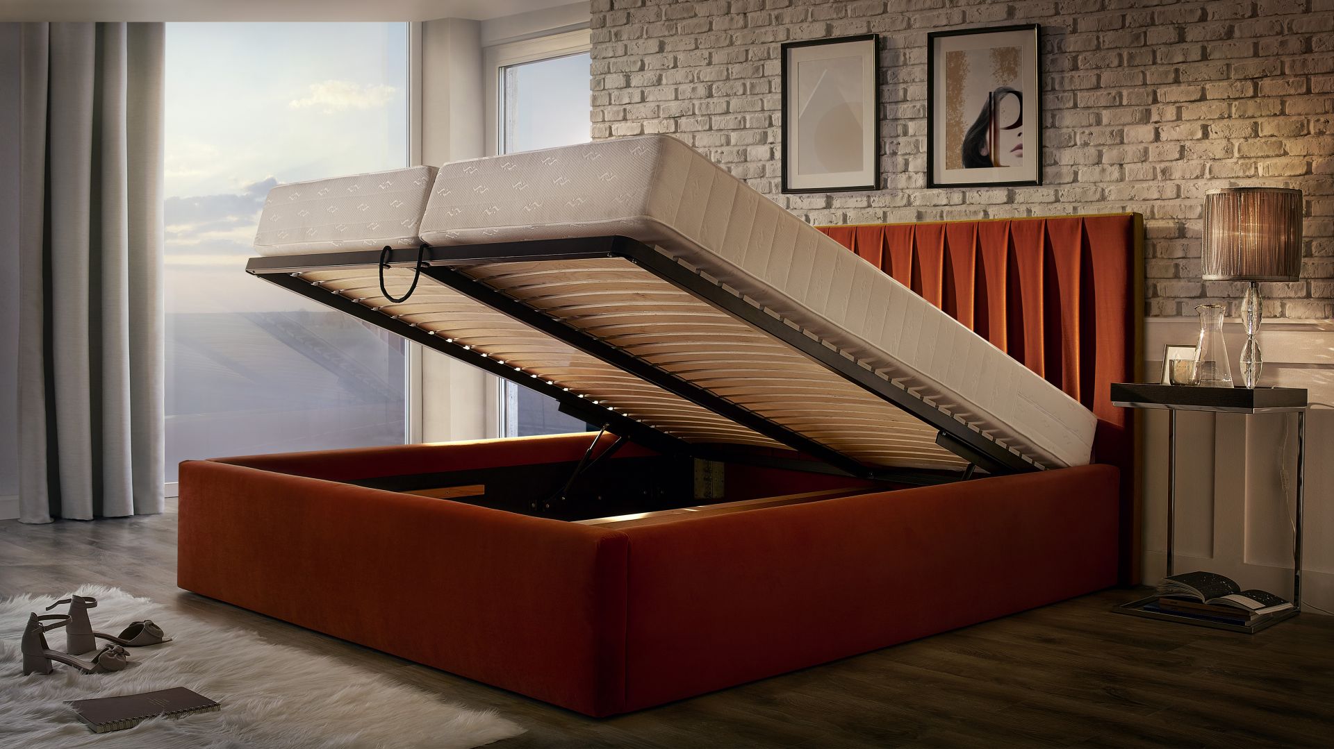 Kolekcja łóżek tapicerowanych Palermo/Emilia Meble. Produkt zgłoszony do konkursu Dobry Design 2020.