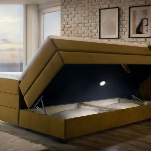 Kolekcja łóżek tapicerowanych Palermo/Emilia Meble. Produkt zgłoszony do konkursu Dobry Design 2020.