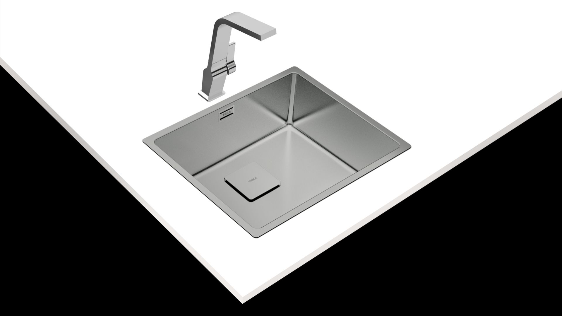 Flexlinea - seria zlewozmywaków stalowych/Teka. Produkt zgłoszony do konkursu Dobry Design 2020.