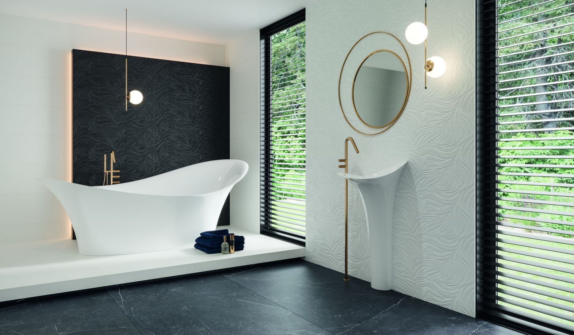Płytki ceramiczne do łazienki, kolekcja Elegant Surface. Fot. Ceramika Paradyż
