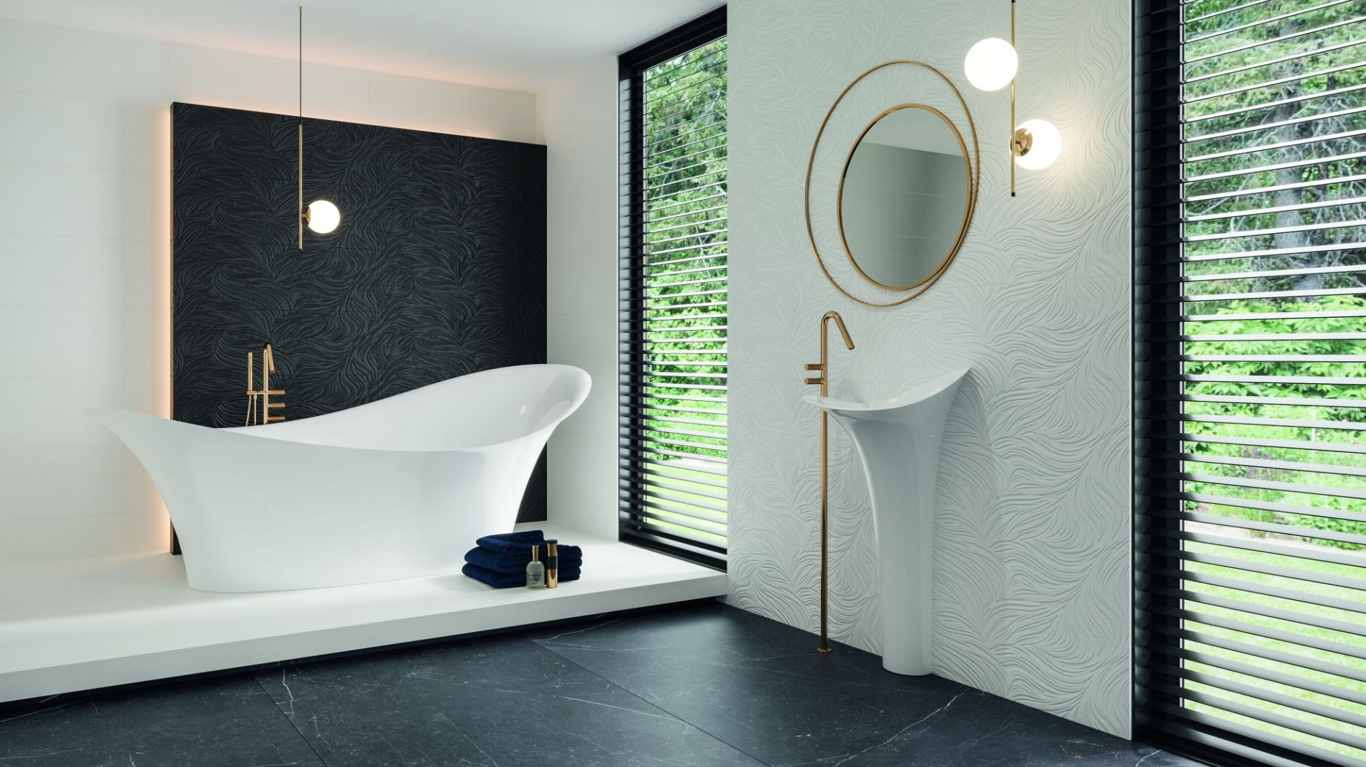 Płytki ceramiczne do łazienki, kolekcja Elegant Surface. Fot. Ceramika Paradyż