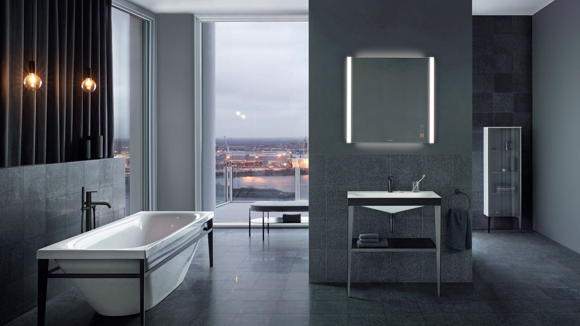 Umywalka Viu na stelażu Seria Xviu/Duravit. Produkt zgłoszony do konkursu Dobry Design 2020.