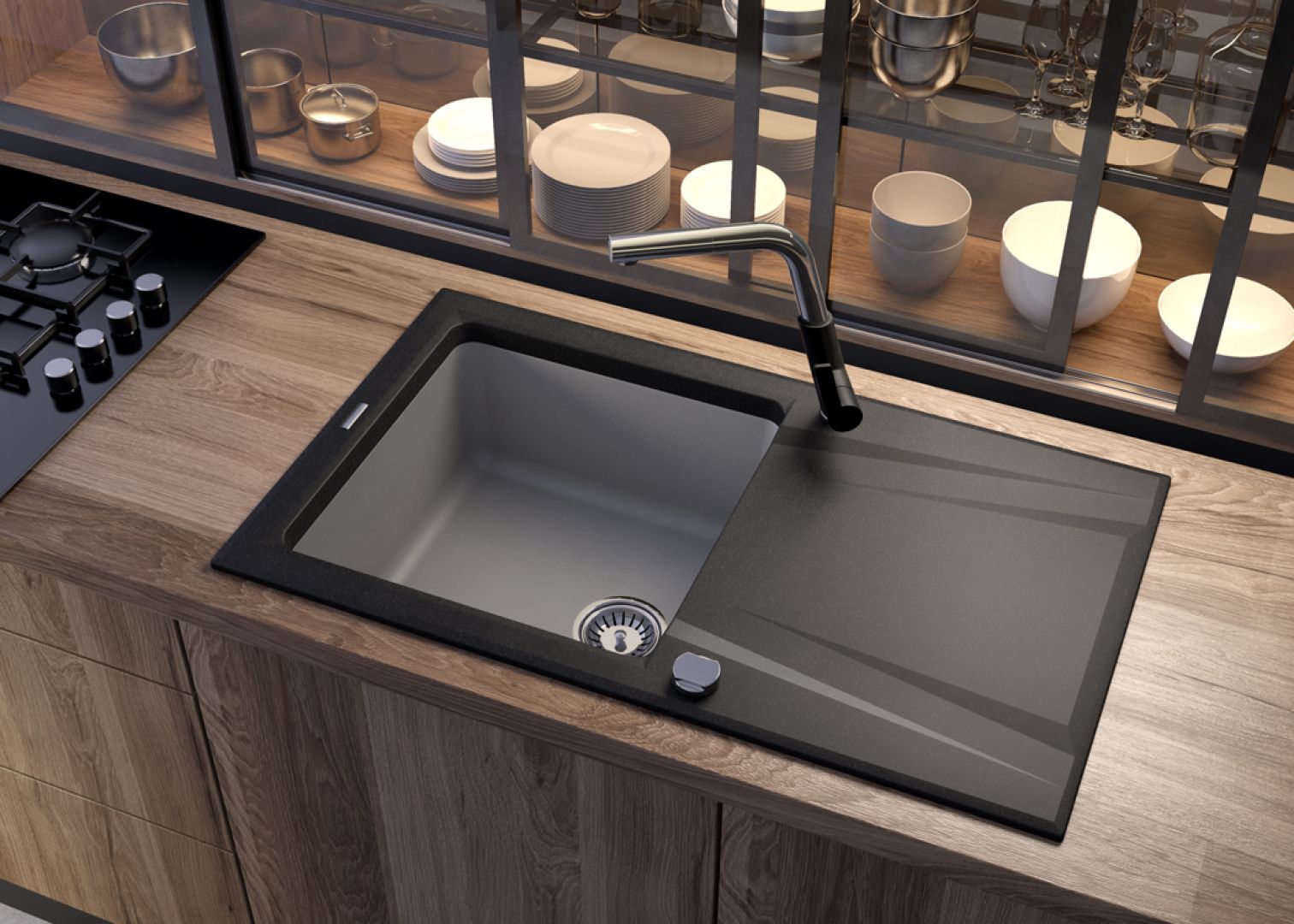 Seria zlewozmywaków Prime Bicolor/Deante. Produkt zgłoszony do konkursu Dobry Design 2020.