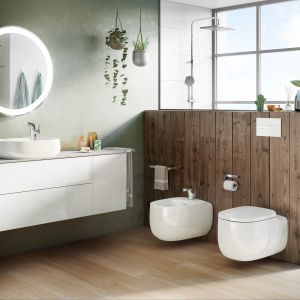 Kolekcja wyposażenia łazienki Beyond oferuje miski w.c. w technologii Rimless; brak rantu umożliwia zachowanie maksymalnej higieny i czystości. Fot. Roca