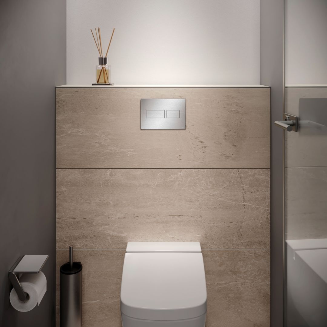 Design & trwałość – nowa seria przycisków spłukujących dostępnych w ofercie firmy Tece. Fot. Tece