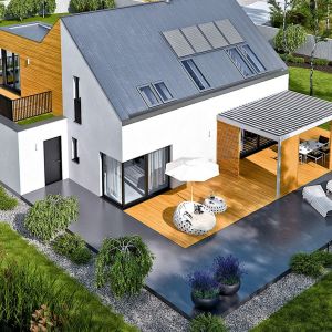 Nazwa projektu: Dom Nils II G2 ENERGO PLUS. Projekt wykonano w pracowni Pracownia Projektowa Archipelag. Fot. Pracownia Projektowa Archipelag