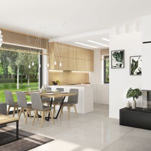Dom w kostrzewach 4 - mała, ekonomiczna, wygodna parterówka o pow. 100 m2. Fot. Biuro Projektów ARCHON+