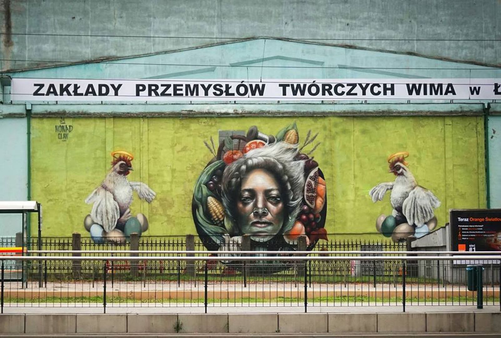 Mural autorstwa Nomada Clan- Mokosh, 2017. Fot. Bokehgo