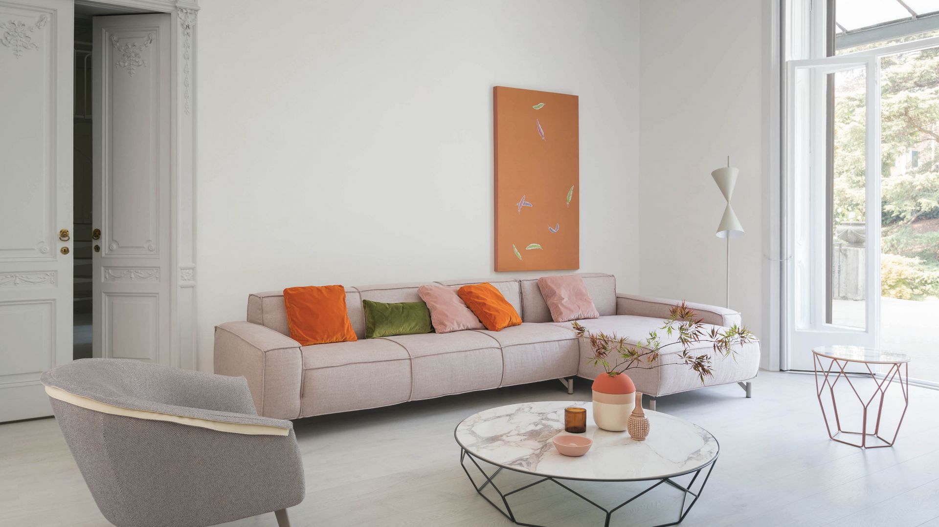 Modułowa sofa Peanut pozwala na stworzenie kompozycji, która dopasuje się do każdej przestrzeni i stylu. Fot. Bonaldo
