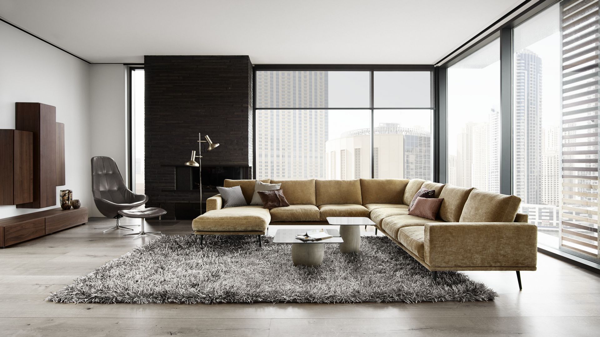 Sofa modułowa tapicerowana tkaniną Fot. BoConcept