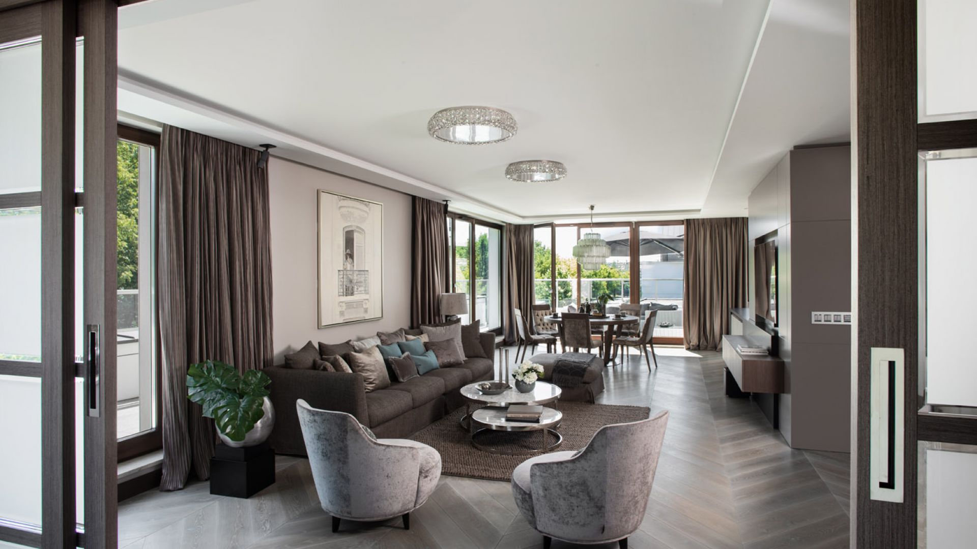 Luksusowy apartament w sercu Warszawy. Projekt: Roland Stańczyk. Fot. Hanna Długosz