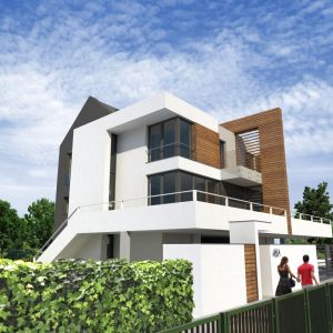 Dom piętrowy - nowoczesna wariacja na temat domu-kostki. Proj. Harmonijny Design, Luxury Design Iwona Jaworska