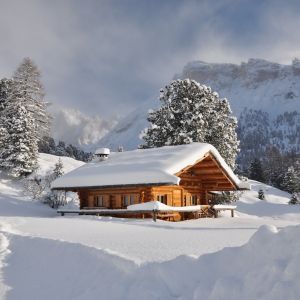 Domy z bala sprawdzają się szczególnie w górach, urozmaicając górskie krajobrazy. Fot. Shutterstock