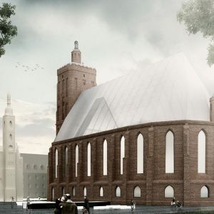 Wizualizacja kościoła w Gubinie, który zostanie przeobrażony w centrum kultury. Fot. www.heinlewischerpartner.de