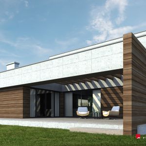 ANTA KR to typowy przykład nowoczesnego domu, z charakterystyczną prostą linią. Projekt: ANTA KR. Fot. ANTA Architekci 