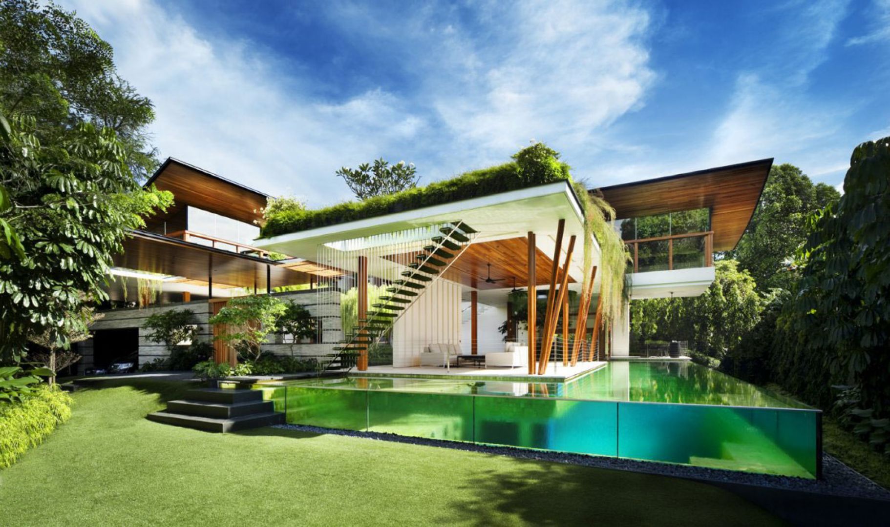Dom w Singapurze o niezwykłym charakterze. Stanowi swoisty 