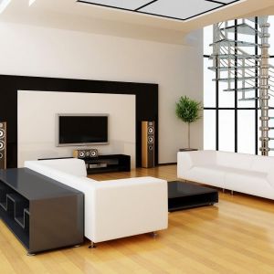 Wnętrza w stylu minimalistycznym charakteryzują proste kształty i gładkie powierzchnie. Dużą rolę odgrywają też kolory czarny i biały. Fot. Home Interior Designers