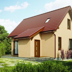 CAS Władysławowo 110 to nieduży (71 m²) dom drewniany zbudowany w technologii szkieletowej. Dom spełnia wymogi budynków energooszczędnych. Fot. Castor