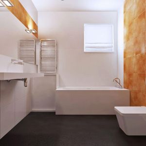 Łazienkę urządzono w nowoczesnym, minimalistycznym stylu. Dzięki temu jest w niej sporo miejsca i przestrzeni. Fot. Z500