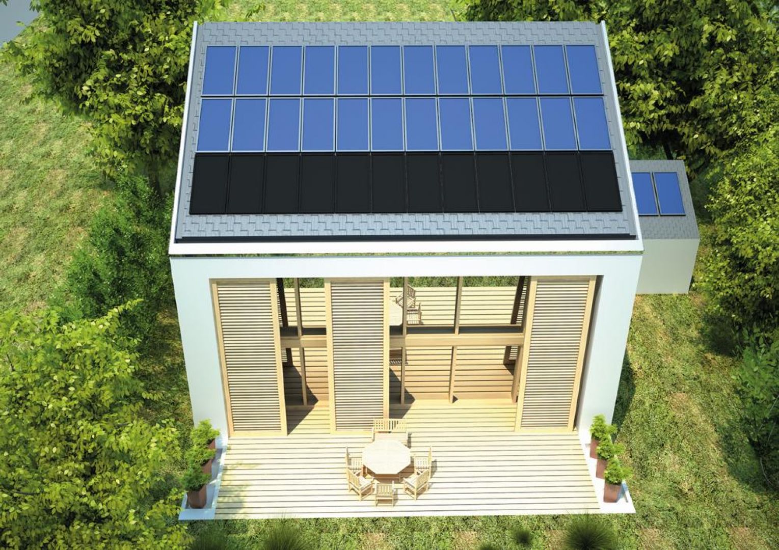 Elewacja południowa w budynkach pasywnych pełni rolę akumulatora ciepła, płynącego z energii słonecznej. Fot. Pracownia projektowa Pasywny m²