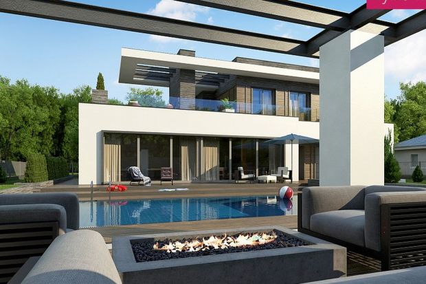 Projekt domu Zx146 należy do cenionych przez Klientów kategorii: piękne, nowoczesne, piętrowe projekty domów z garażem. Z pewnością przypadnie on do gustu zwolennikom nowoczesnej architektury. Materiały elewacyjne użyte do stworzenia tej zachwy