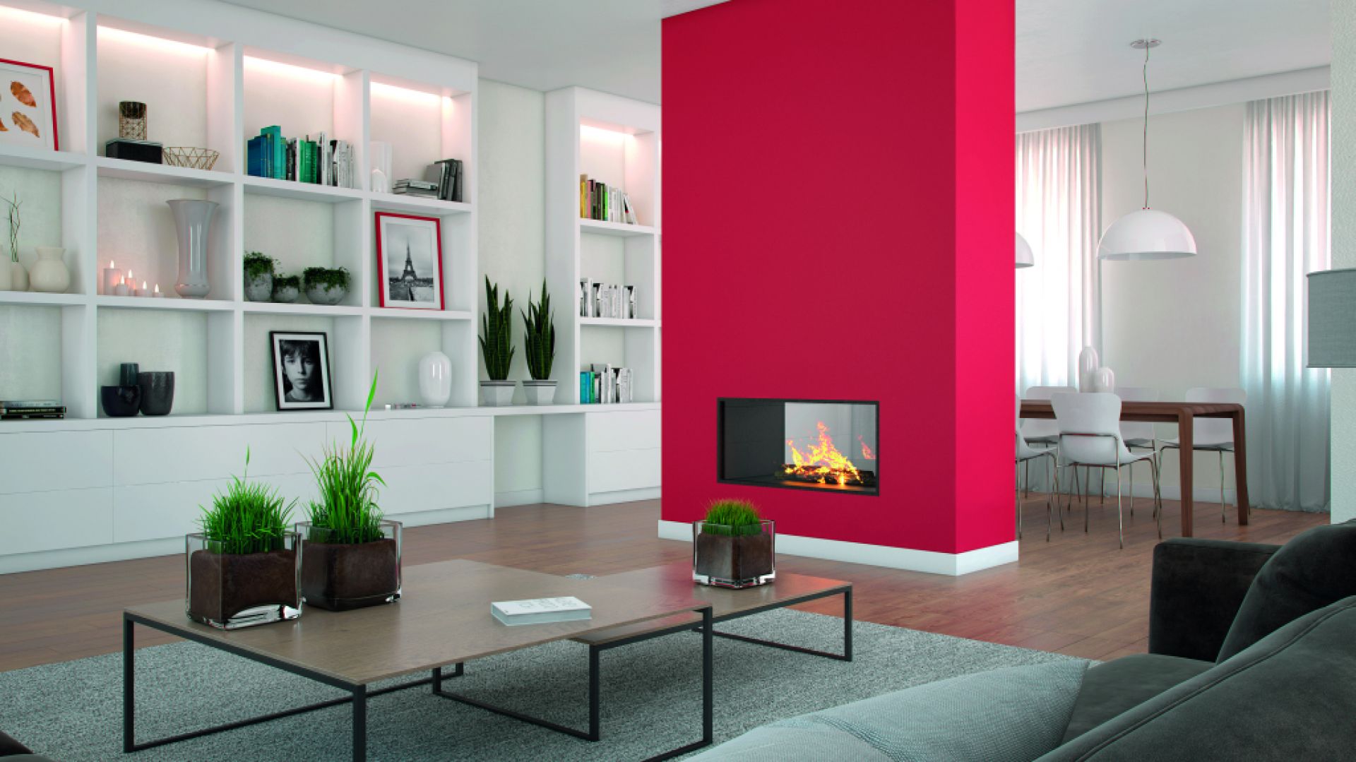 Fani odważniejszych stylizacji mogą przełamać szarość Tender gorącym odcieniem Red Deluxe, tworząc w ten sposób salon, który będzie tętnił radością. For. Beckers