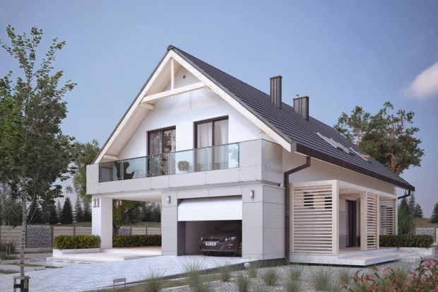 Amarylis 4 to jednorodzinny, podpiwniczony projekt domu z użytkowym poddaszem idealny na wąską działkę.