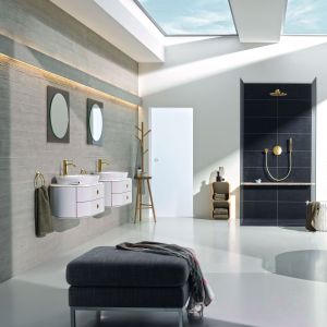 Oryginalne kolory baterii pozwalają na stworzenie stylowej, nietuzinkowej łazienki, która doskonale uzupełni wystój pozostałej części mieszkania. Fot. Grohe