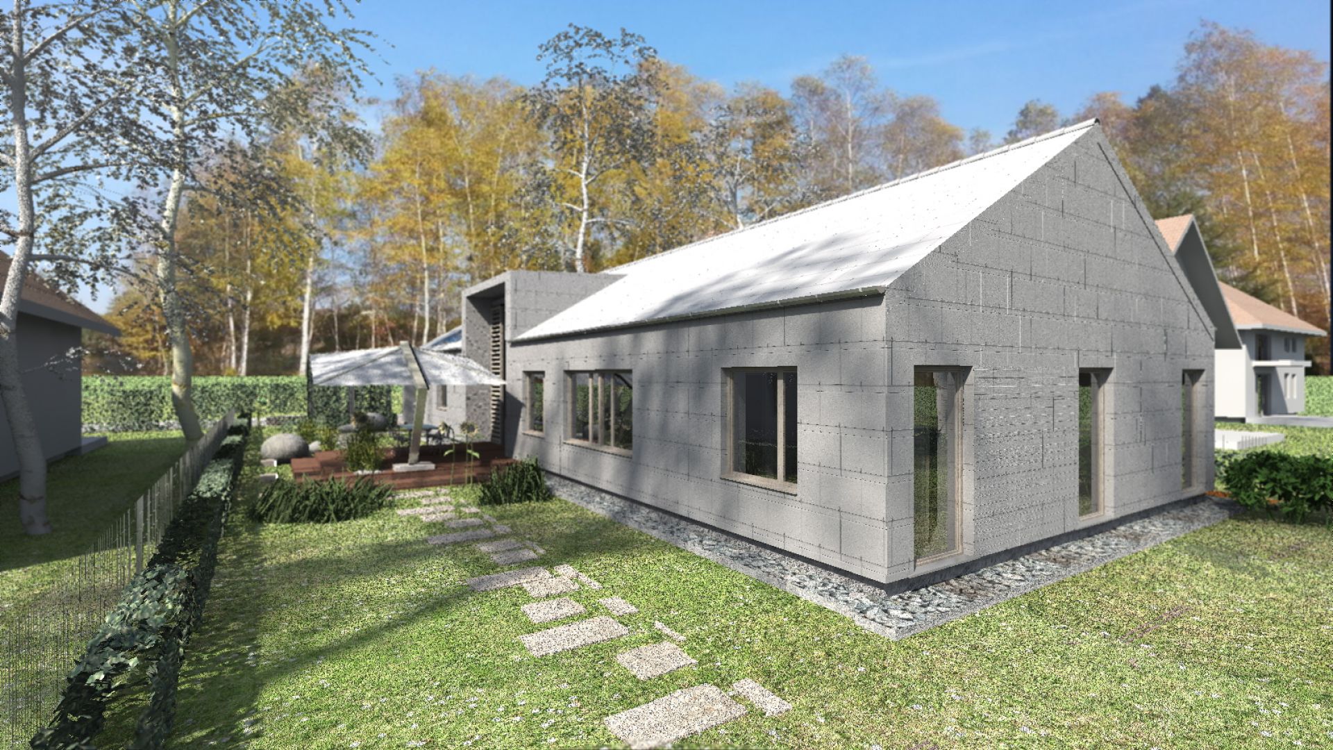 Zespół Studio BB architekci zaprojektował dom w formie przypominający stodołę. Fot. BB Architekci