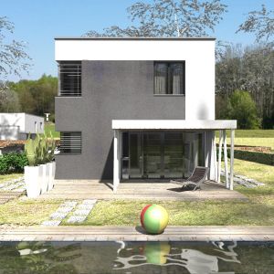 Zwarta bryła domu sprzyja energooszczędności, natomiast zróżnicowanie kolorystyczne wyróżnia dom przestrzennie. Fot. Studio BB Architekci 