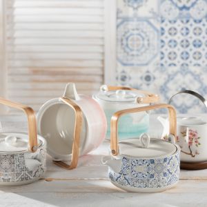 Czajniki porcelanowe – Natura, Casa Decor, Artesanal, Sakura, Aqua. Fot. Dekoria