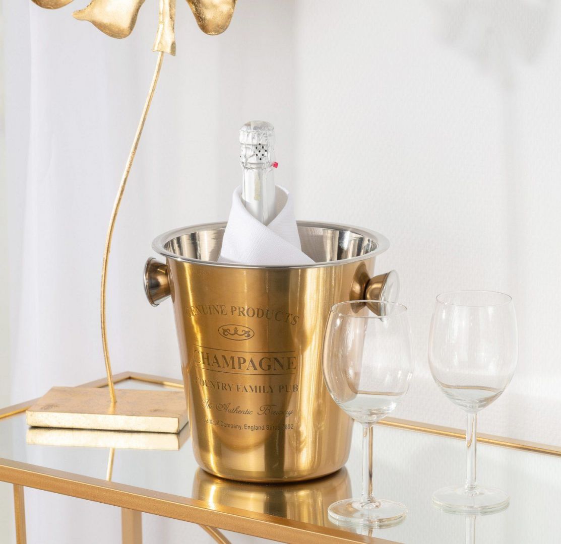Cooler do szampana Genuine gold. Fot. Dekoria.pl