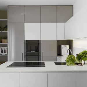 Warto pamiętać o tym, by kuchenne wnętrze było piękne, ale i funkcjonalne, a to oznacza ergonomiczne ułożenie sprzętów i mebli. Fot. TechniStone