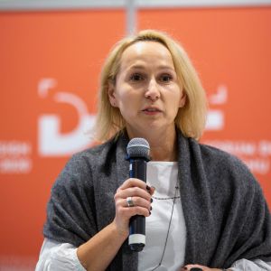 Joanna Dec-Galuk. Forum Dobrego Designu 2019. Fot. Piotr Waniorek