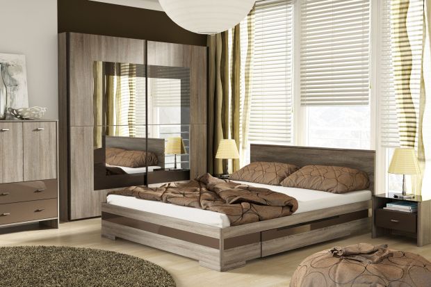 W sypialni "Dream" wypoczynek jest jakby łatwiejszy... Stonowane barwy uspokajają oczy, a łoże zachęca do snu.