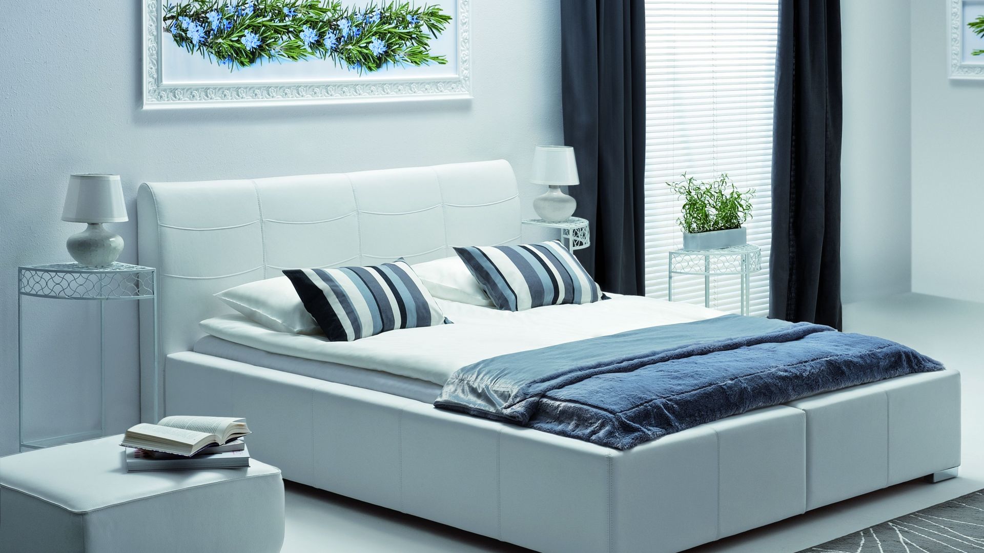 Łóżko tapicerowane „Rosmarino”
