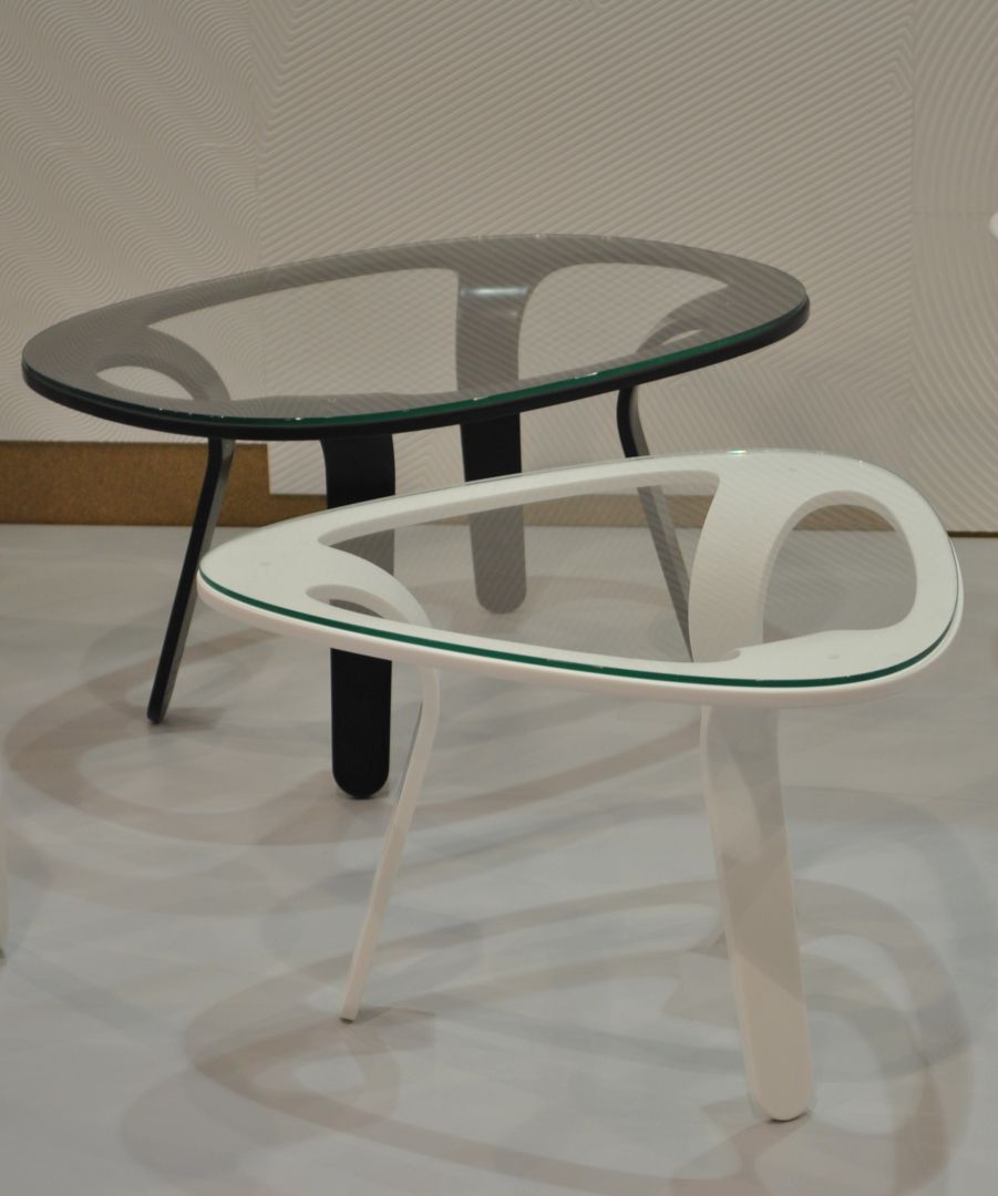 Szklane stoliki Vincenzo Design Polska, zaprezentowane na targach Meble Polska 2014 w Poznaniu
Fot. Piotr Sawczuk