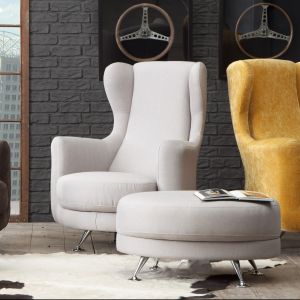 Fotele "Perkoz". "Perkoz" to tradycyjny fotel z uszami o wysokim oparciu, które zapewnia maksimum komfortu podczas siedzenia. Fot. Almi Decor
