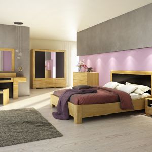 Łóżko "Rossano" marki Mebin. Istnieje również opcja łóżka ze schowkiem na pościel i podnośnikiem materaca. Fot. Mebin
