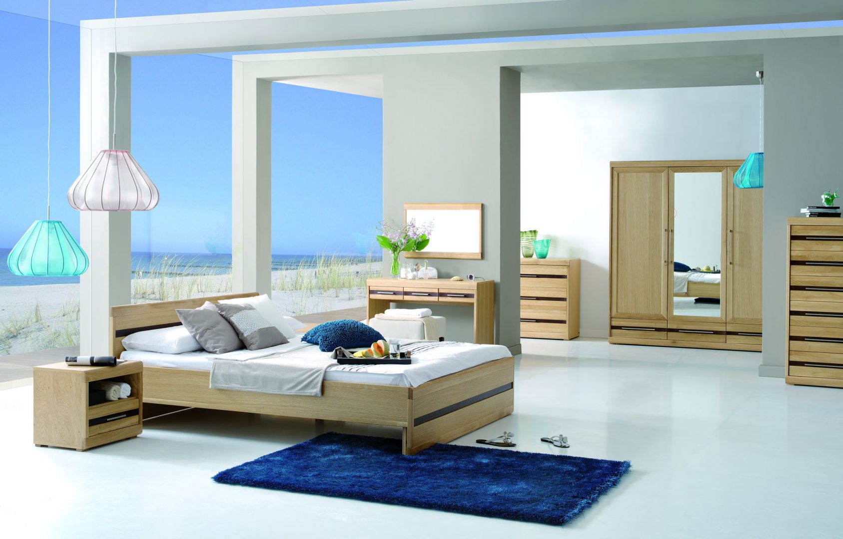 Nowoczesny minimalizm lubi naturalne drewno - sypialnia 