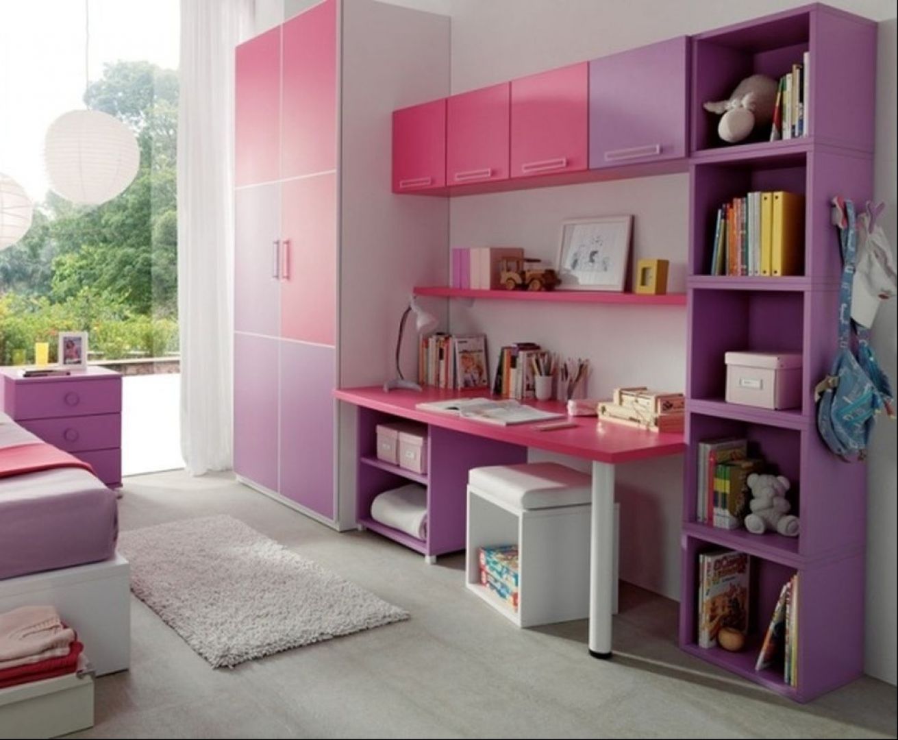 Мебель для 9 лет в фиолетовую комнату